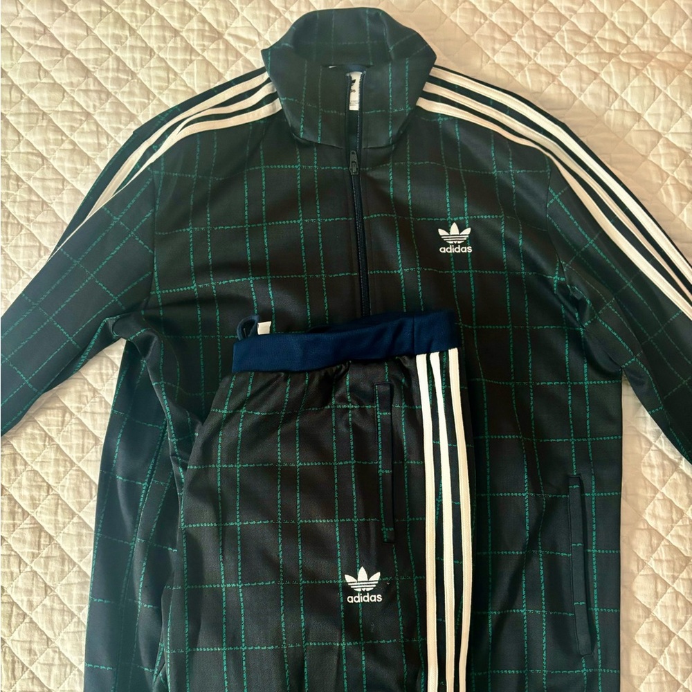 Large Adidas Originals Tartan Tracksuit